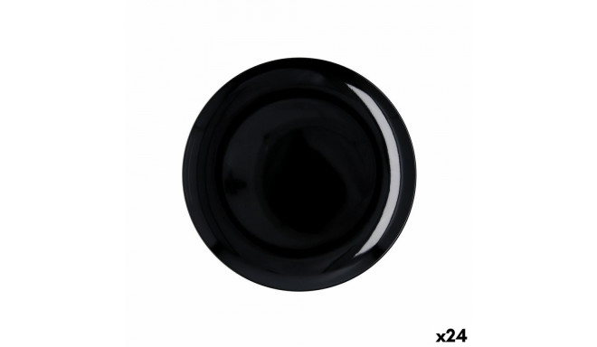 Flat Plate Quid Select Basic Black Melamin Ø 25 cm (24 Units)