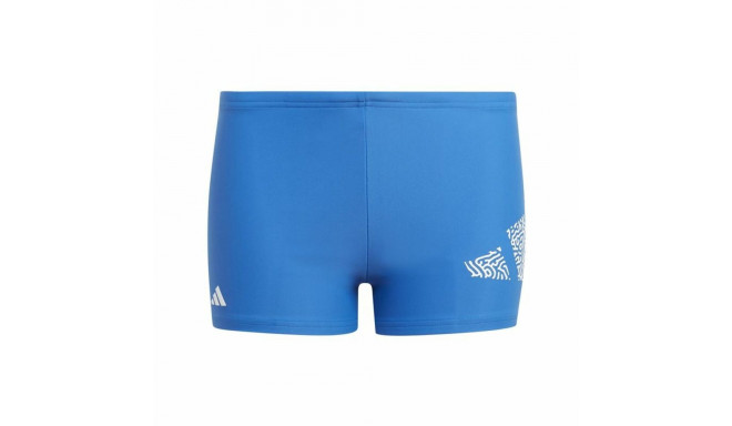 Children’s Bathing Costume Adidas 3 Bar Log Blue - 7-8 Years