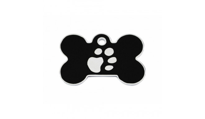 Identification plate for collar Imarc Bone Black Silver