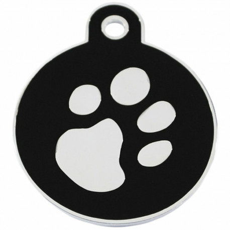 Identification plate for collar Imarc Circle Black Silver