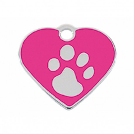 Identification plate for collar Imarc Heart Pink Silver