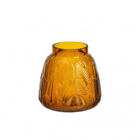 Vase Amber Glass 15 x 15 x 15 cm