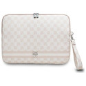 Pokrowiec na laptopa DKNY Sleeve Checkered Pattern Printed Stripes 14" - różowy