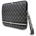 Pokrowiec na laptopa DKNY Sleeve Checkered Pattern Printed Stripes 16" - czarny