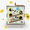 BusyBuddyToys - wooden activity cube for kids  (3+)