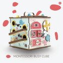 BusyBuddyToys - puidust tegevuskuubik lastele (3+)