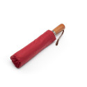 Automatic foldable umbrella with wood handle 10-ribs XXL 115 cm wine red