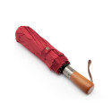 Automatic foldable umbrella with wood handle 10-ribs XXL 115 cm wine red