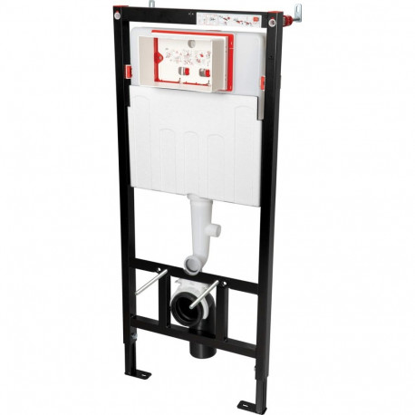 Concealed frame for wall-hung toilets with odour/condensate extraction