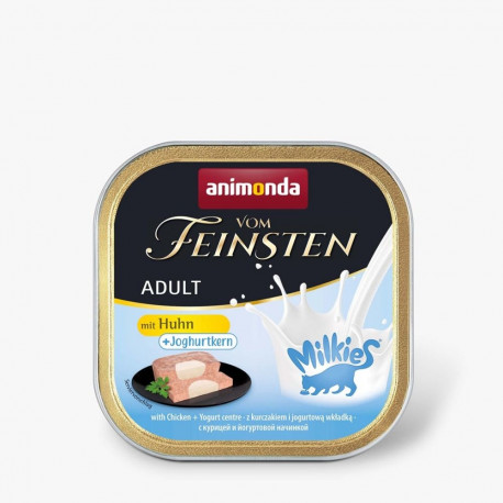 ANIMONDA Vom Feinsten Adult Milkies kanaliha ja jogurtitäidisega märg kassitoit 100g