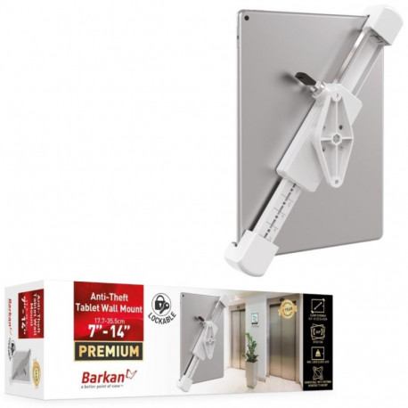 Tablet holder 7-14" swivel wall with lock
