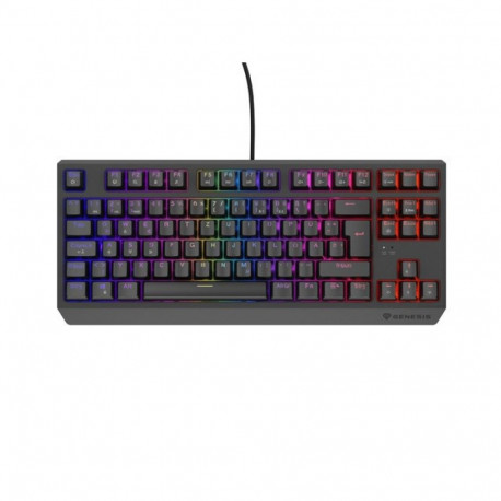 GAMING KEYBOARD GENESIS THOR 230 TKL DE RGB MECHANICAL OUTEMU RED BLACK HOT SWAP