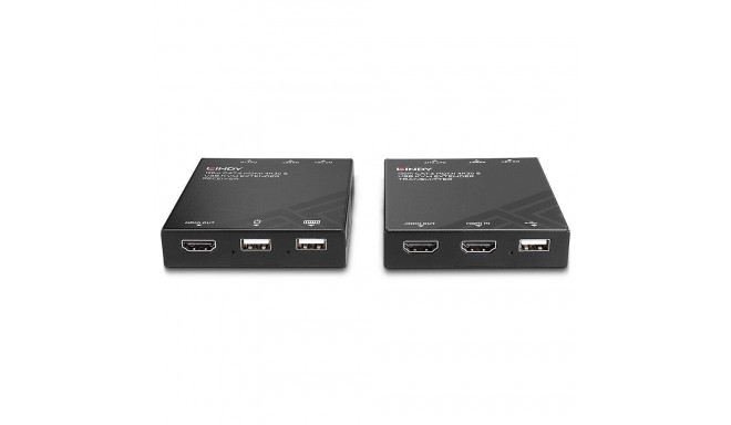 Lindy 120m Cat.6 HDMI ja USB KVM pikendus