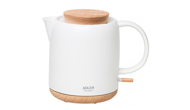 Adler elektriline veekeetja AD 1304 elektriline 1200 W 1 l keraamiline 360° pöörlev alus valge