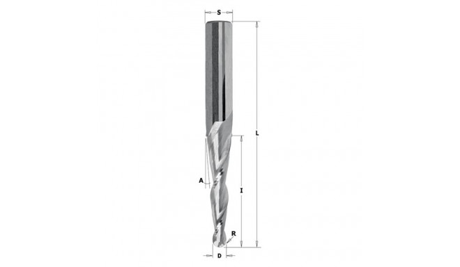 CONICAL SPIRAL BIT HWM S=6.35 D=0.8x25.4x76 RH