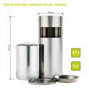 ROUND TRASH BIN WITH ASHTRAY T-Y0617S
