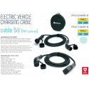 Platinet electric car charging cable Type-2 11kW 5m, black