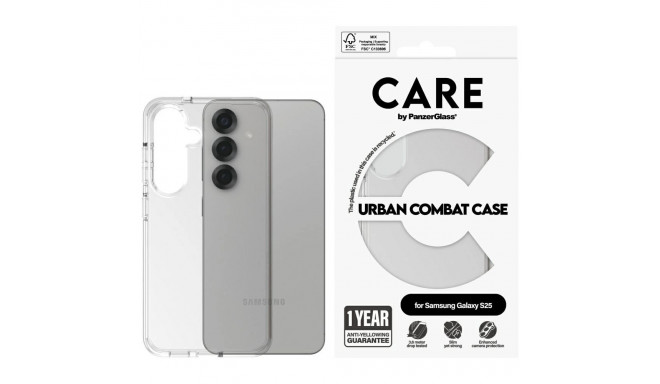 CARE by PanzerGlass Flagship Urban Combat Case for Samsung Galaxy S25 - Transparent