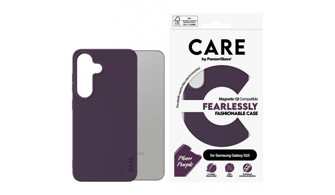 CARE by PanzerGlass Fashion QI Case for Samsung Galaxy S25 - Purple