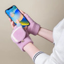 Women's/children's winter telephone gloves - pink