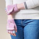 Women's/children's winter telephone gloves - pink