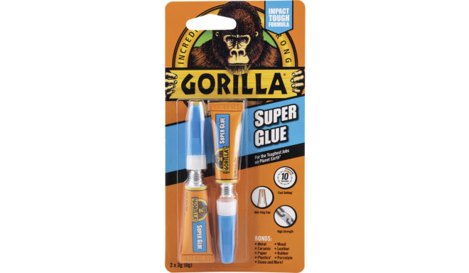 Gorilla līme Superglue 2x3g