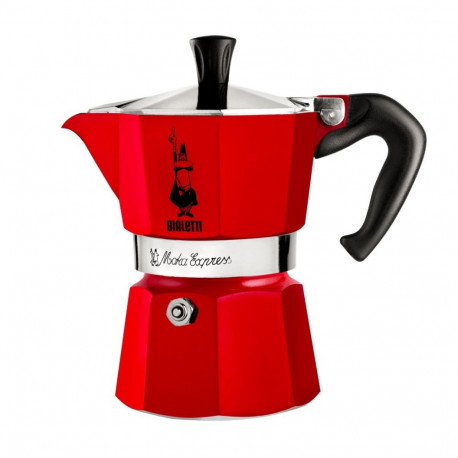 Turkish Coffee Maker - Bialetti Moka Red Aluminium 0.05L