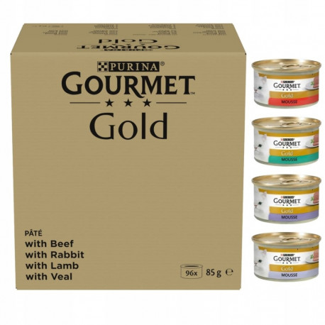 Cat Food - PURINA GOURMET GOLD Mus Mix 4 Flavors Wet 96x85g