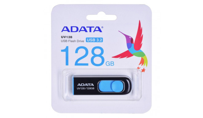 USB Flash Drive - Adata Uv128 128GB USB 3.2 Gen 1 Black/blue