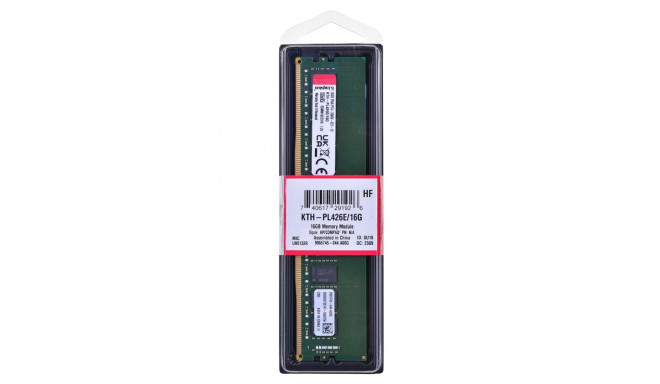 RAM Module - Kingston 16GB Ddr4-2666mhz Ecc, Gray