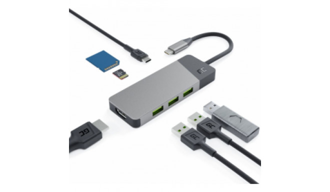 Dokstacija Green Cell USB-C 85W 7in1