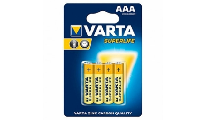 Baterijas Varta AAA SuperLife Zinc Carbon 4 Pack