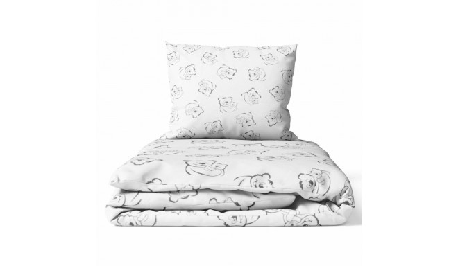 Ankras 2pcs bedding set 35/100 40/60 bears white