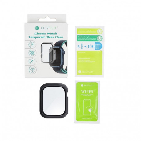 Bestsuit Case with Hybrid Glass for Apple Watch 10/11 46mm - black