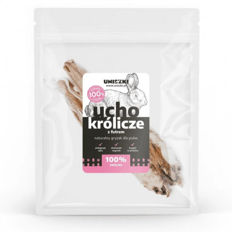 UNISZKI jänesekõrv karvaga - maius koertele - 2 tükki