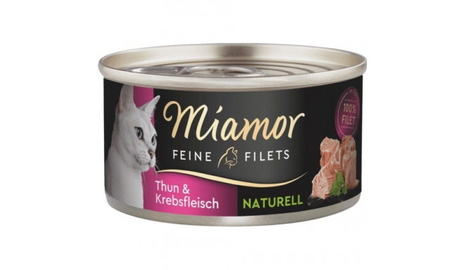 MIAMOR Feine Filets Naturell tuunikala krabiga märg kassitoit 80g