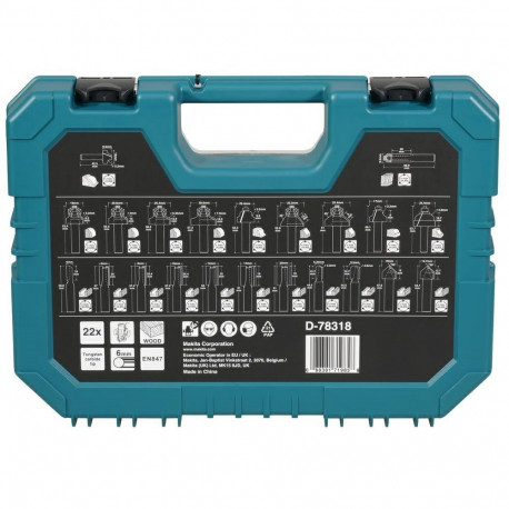Makita 22pcs. 6mm universaalne puuriotsakute komplekt