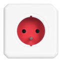 Allocacoc 2304/FREXPC power extension 3 m 5 AC outlet(s) Indoor Red, White