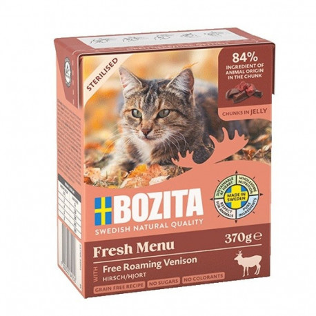BOZITA märg kassitoit Fresh Menu steriliseeritud hirveliha 370g