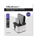 Qoltec 50309 HDD SSD 2.5" 3.5" docking station | SATA III | USB 3.0 | Super speed 5Gb/s | with Clonn