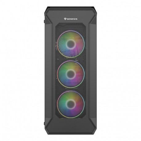 GENESIS arvutikorpus Irid 505 ARGB V2, must, läbipaistev