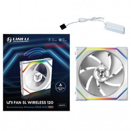 Lian Li arvutikorpuse ventilaator UNI FAN SL Wireless 120 Reverse Blade 12cm 1 tk, valge