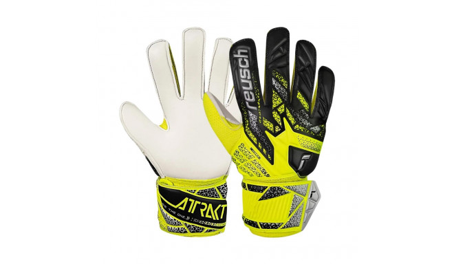 Rękawice bramkarskie Reusch Attrakt Solid Junior żółto-czarne 5572515 2014 6,5