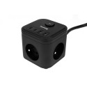 Huslog Cube Extension Cord with USB