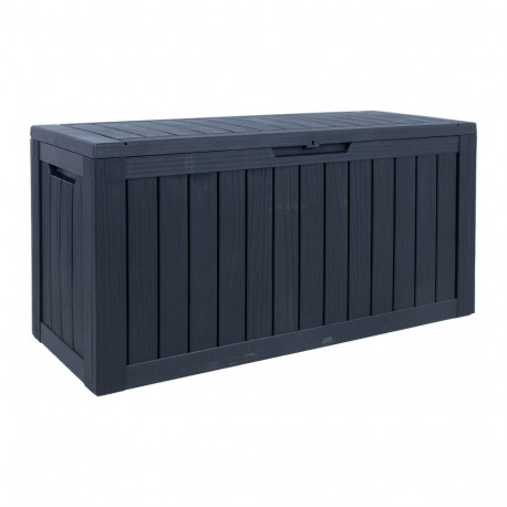 Säilituskast BOMM 117,5x47,5xH59cm/300L, must plastik