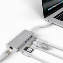 Dokkimisjaam GOOBAY USB-C - HDMI 4K@30Hz / 2xUSB-A / USB-C / RJ45 / SD
