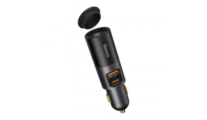 Baseus Share Together Fast Charge Car Charger with Cigarette Lighter Expansion Port, 2x USB, 120W (G