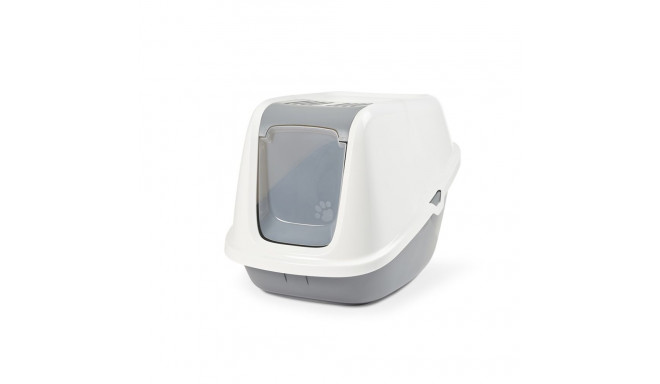 Cat litterbox Nestor Giant 75,5x56x55,5cm white/grey