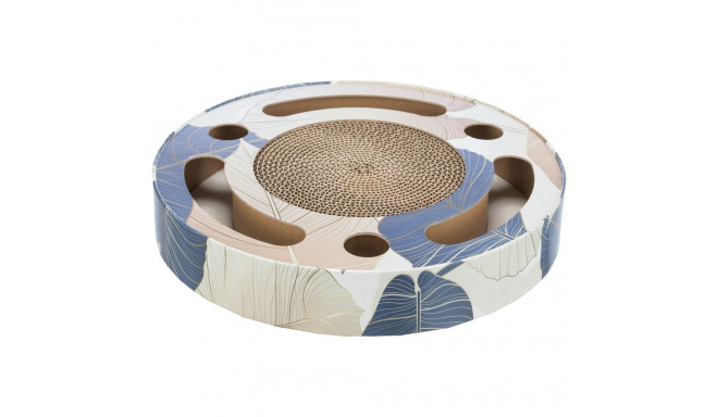 Scratching drum with balls, cardboard, catnip, ø 33 × 5.5 cm, blue