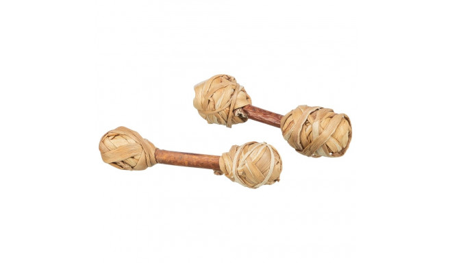 Set of dumbbells, bark wood grass, 2 pcs., 9 × 2 cm